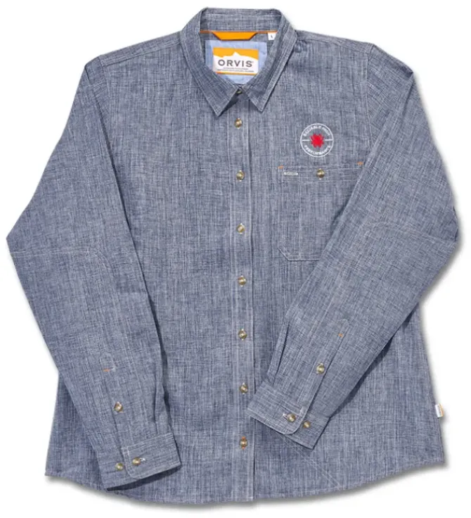 Orvis® Women's Tech Chambray Blue Work Shirt Long Sleeve