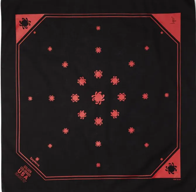 Spyderco Bandana Black w/ Red Bugs